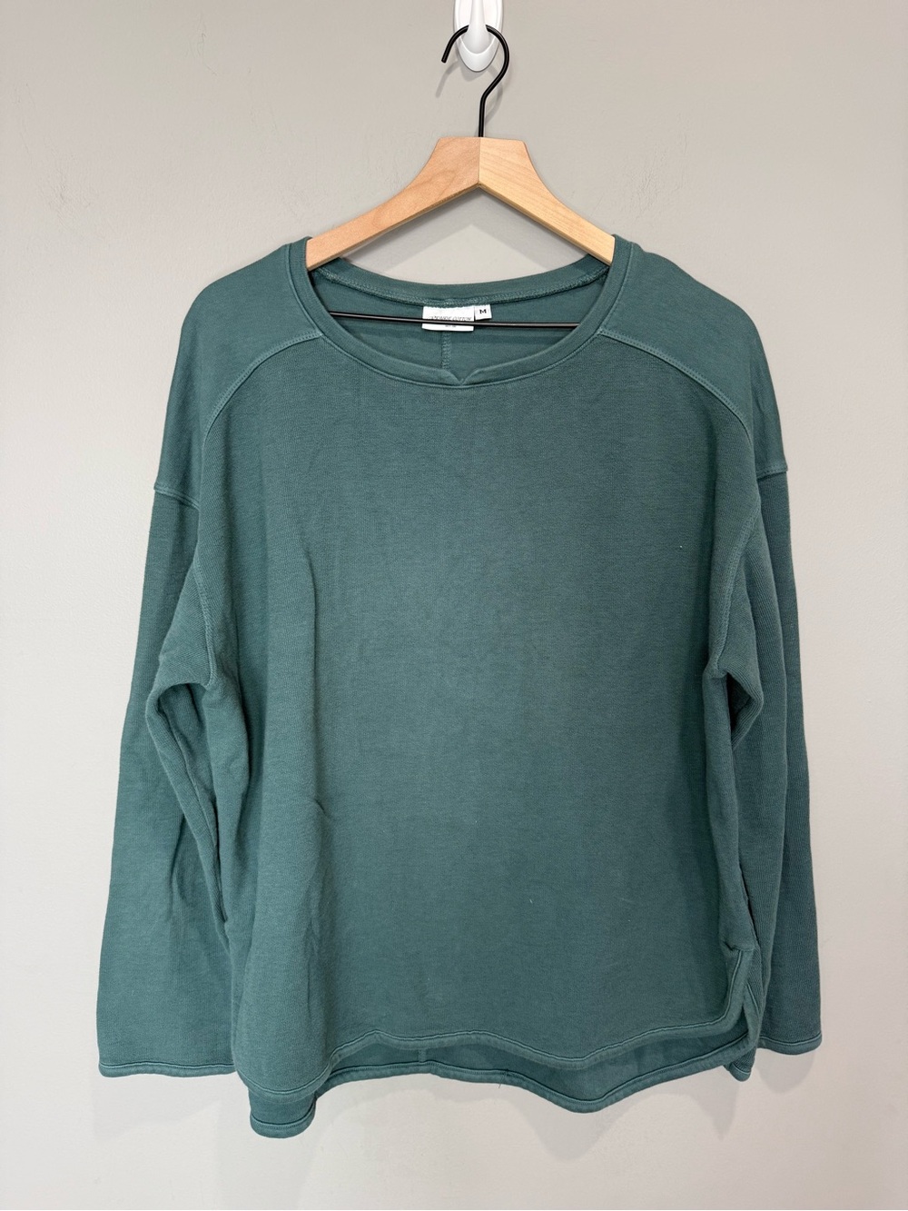 Prairie Cotton 100% Cotton Teal/Green Pullover‎ Sweatshirt